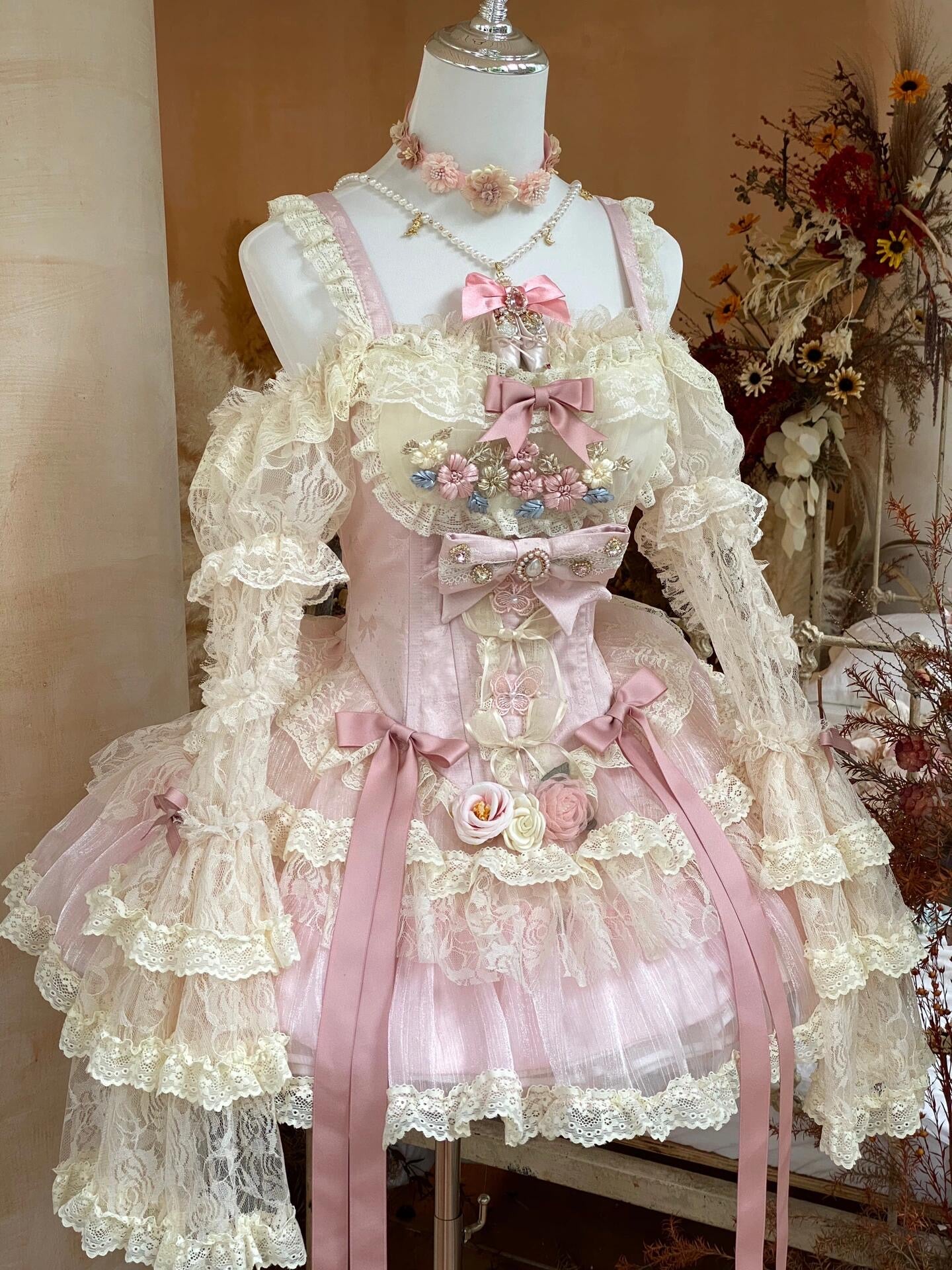 Blossoming Love Lace Rococo Fairy Dress