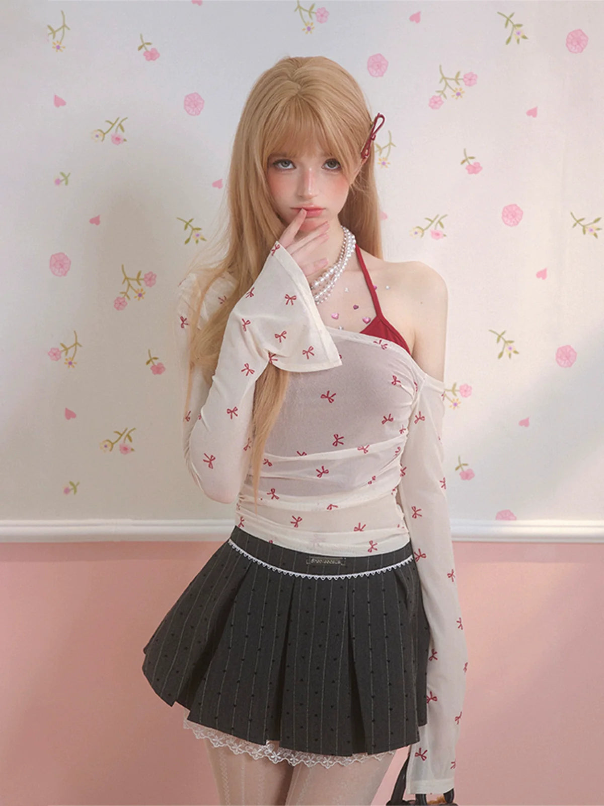 Fake Two-Piece Long Sleeve T-Shirt